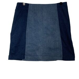 NWT Free People Two-Tone Women’s Size 12 Casual Denim Mini Skirt